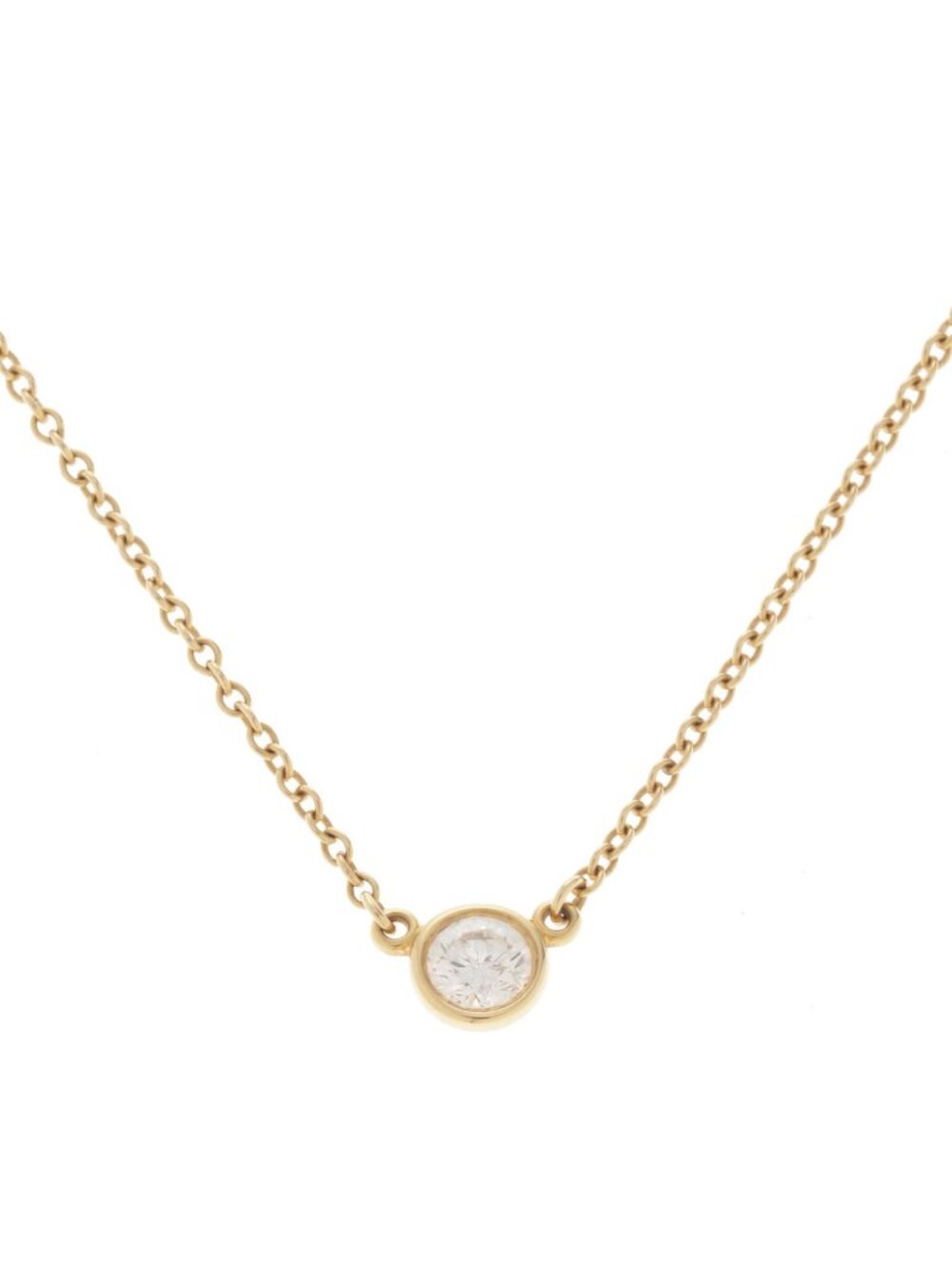 Tiffany & Co by the Yard NC YG Necklace Yellow Gold Stamp